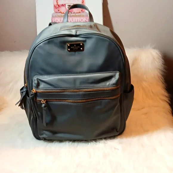 kate spade | Bags | Kate Spade Grey Bradley Nylon Backpack  display picture 2
